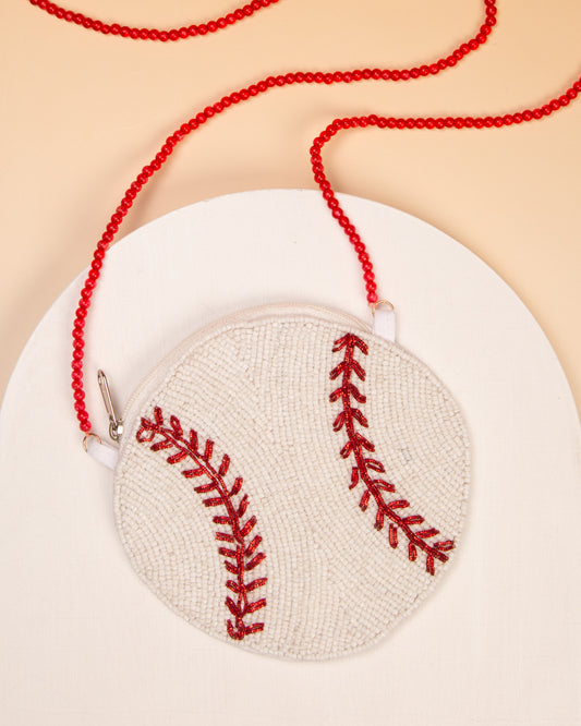 Susie Gameday Bead Baseball Crossbody Bag