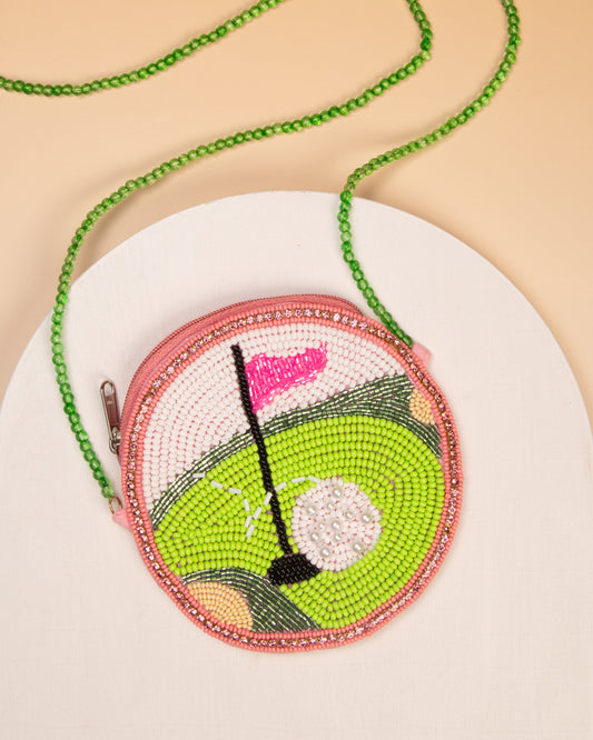 Andrea Golf Inspired Round Crossbody Bag