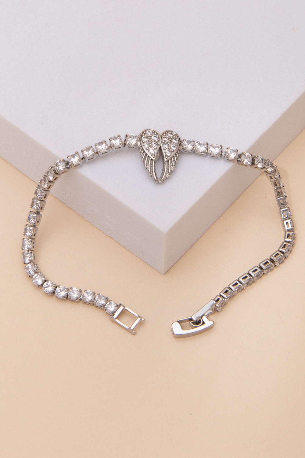 Phoebe Cubic Zirconia Pave Angel Wing Tennis Bracelet