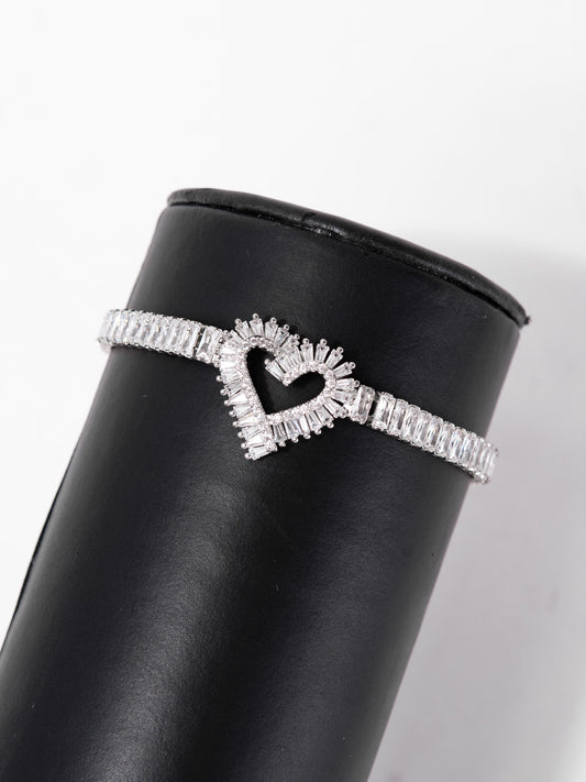 Aria Love CZ Diamond Clasp Bracelet