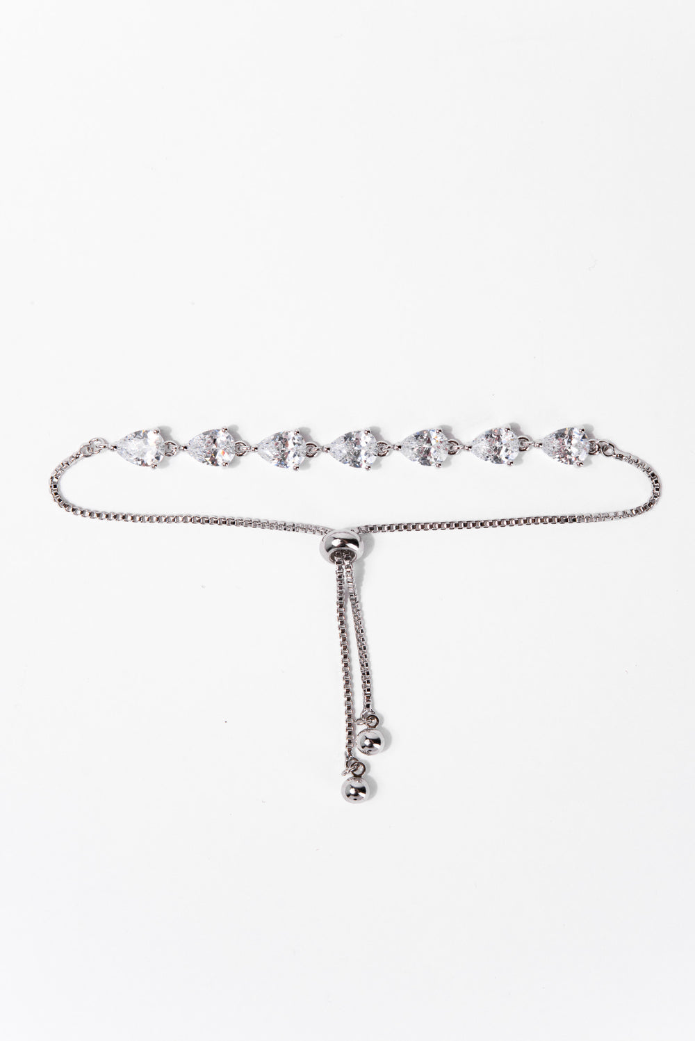 Larissa Teardrop CZ Adjustable Bracelet