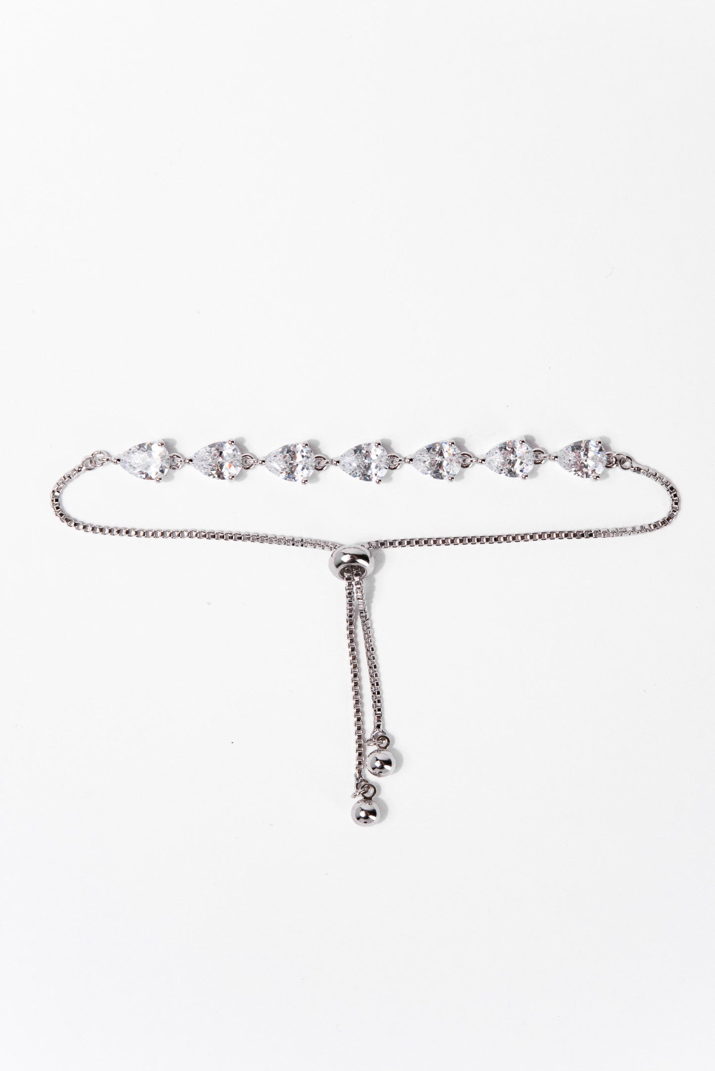 Larissa Teardrop CZ Adjustable Bracelet