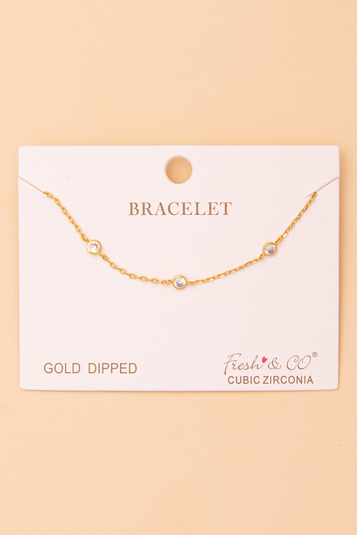 Lyla Cubic Zirconia Station Chain Bracelet