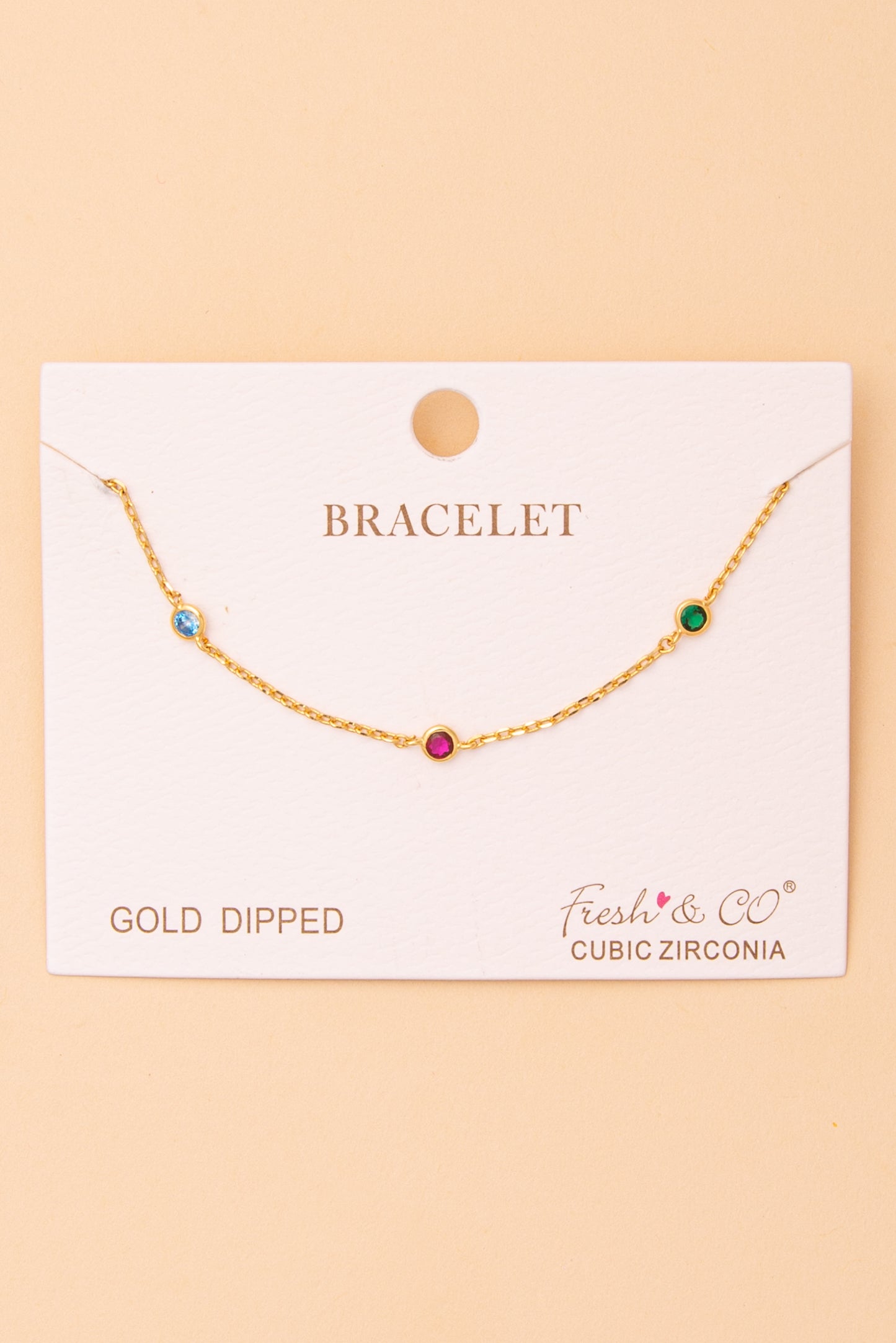 Lyla Cubic Zirconia Station Chain Bracelet