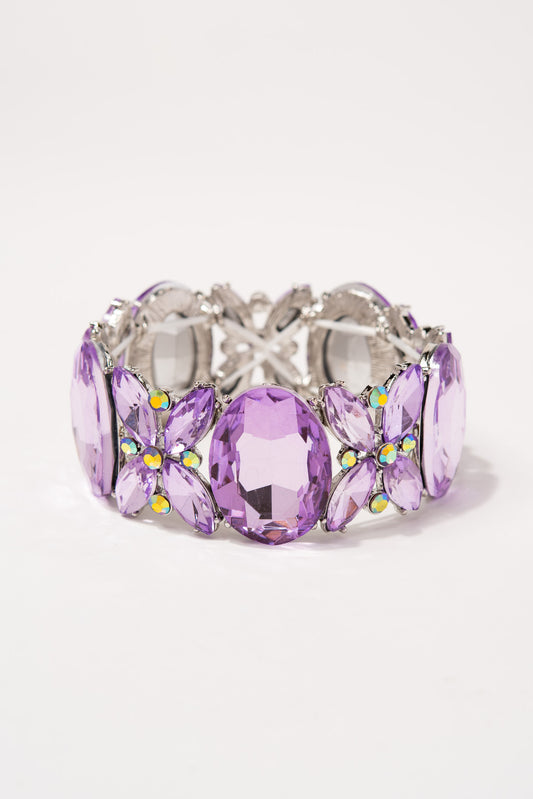Isla Stretch Stone Bracelet - Lavender