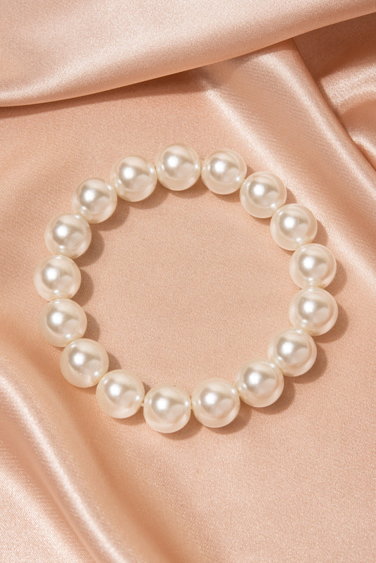 Harlow Strand Pearl Bracelet - Cream