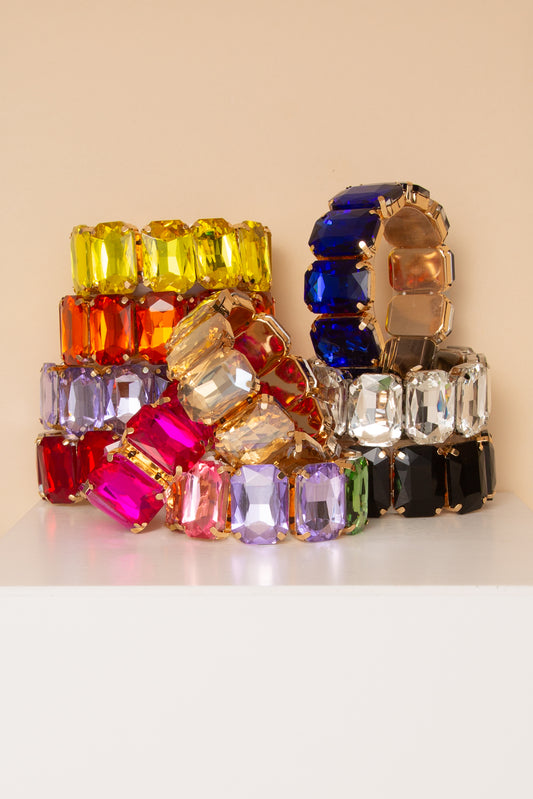Carrie Octagon Rhinestone Bracelet