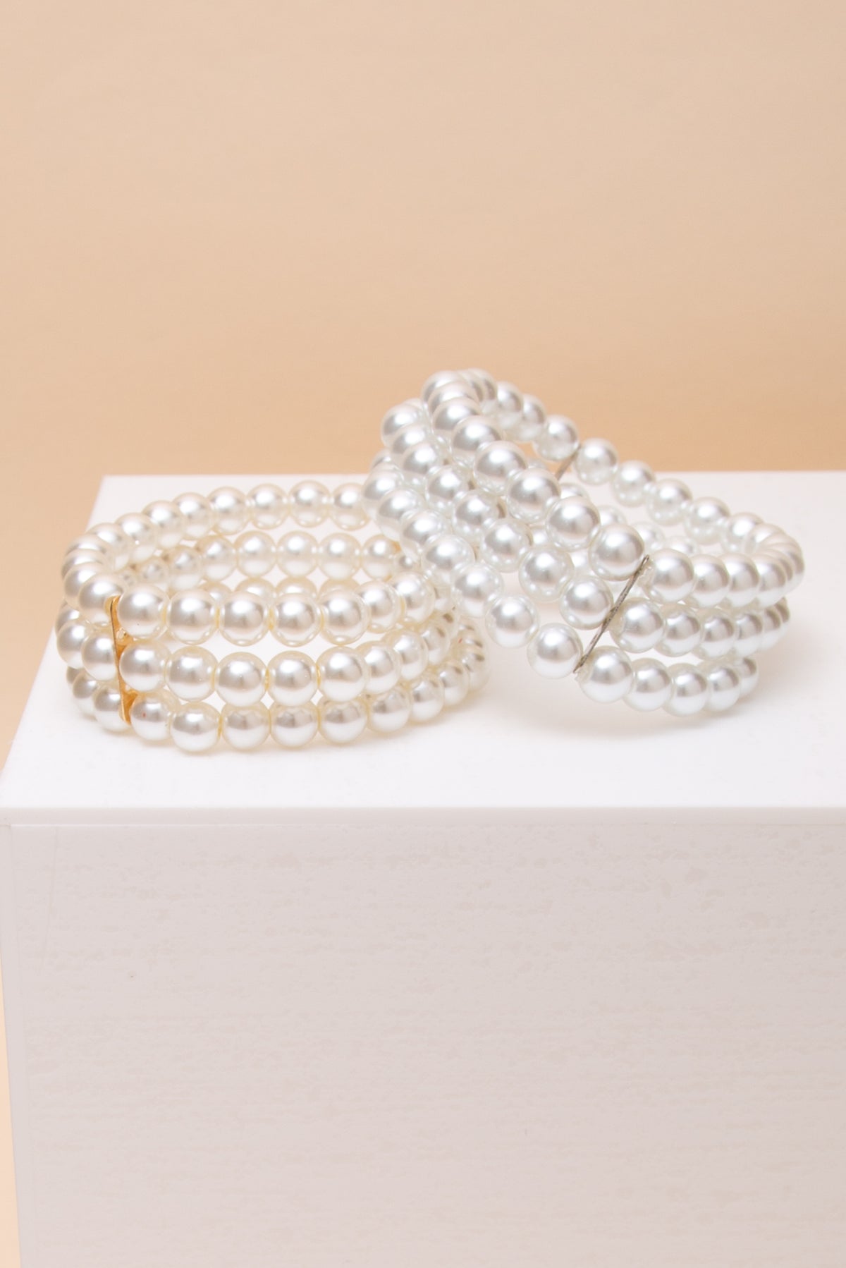 Bette Triple Strand Pearl Stretch Bracelet