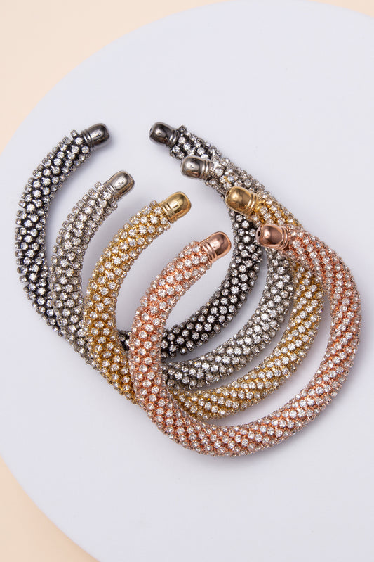 Stacy Rhinestone Cuff Bracelet