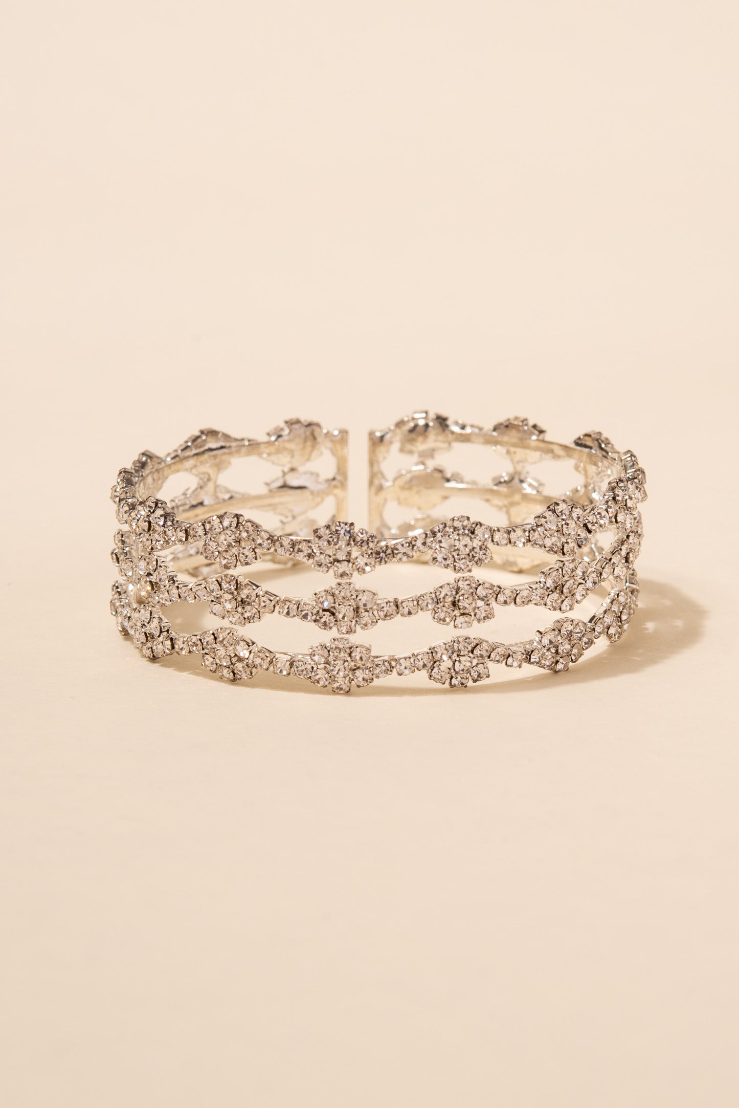 Josie Rhinestone Pave Cuff Bracelet