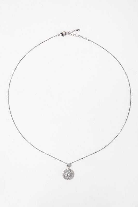 Griselda CZ White Gold Plated Necklace