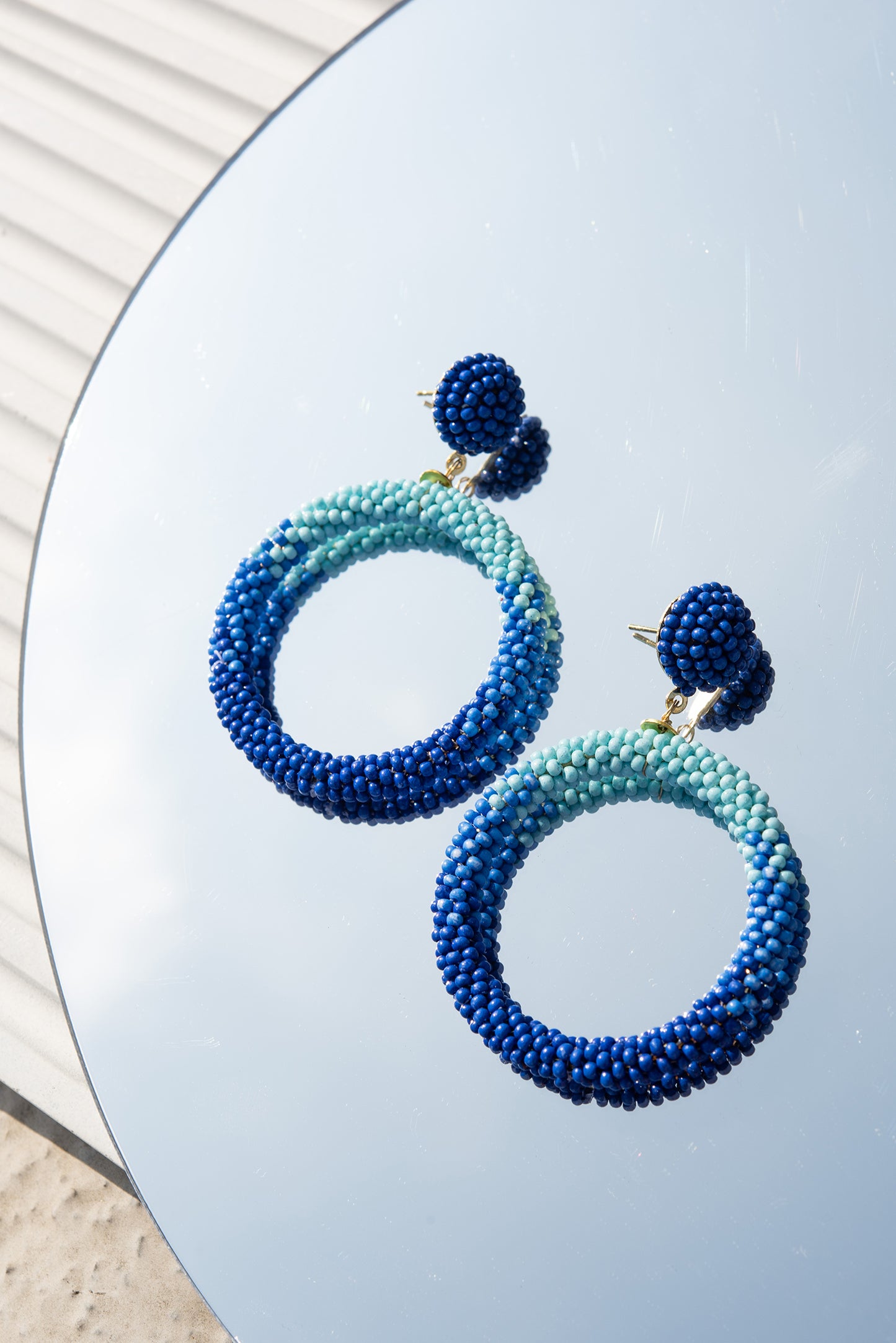 Anais Beaded Circle Earrings