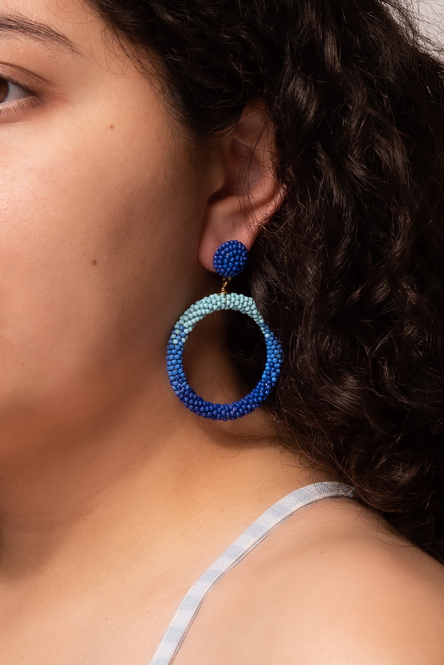 Anais Beaded Circle Earrings