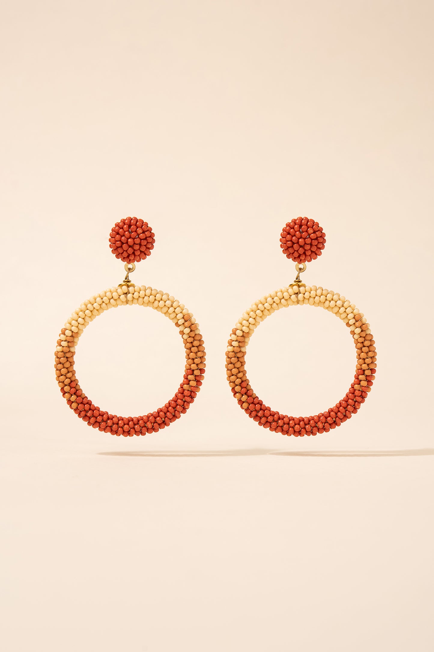 Anais Beaded Circle Earrings