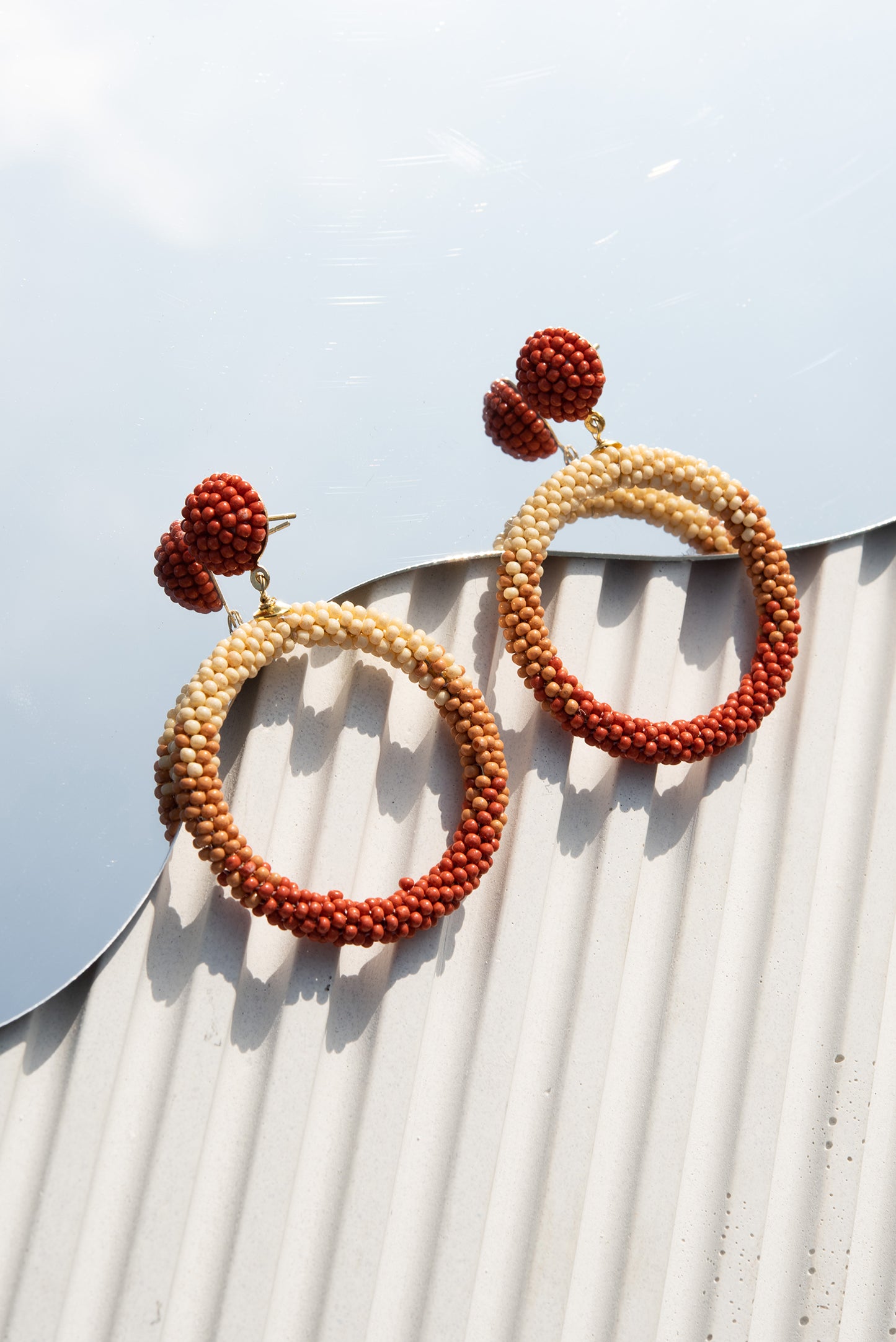 Anais Beaded Circle Earrings