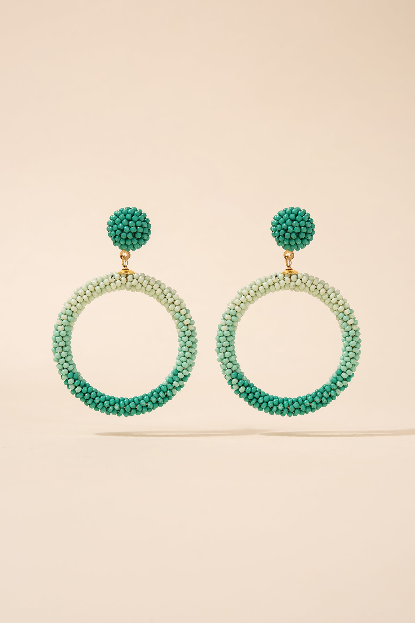 Anais Beaded Circle Earrings