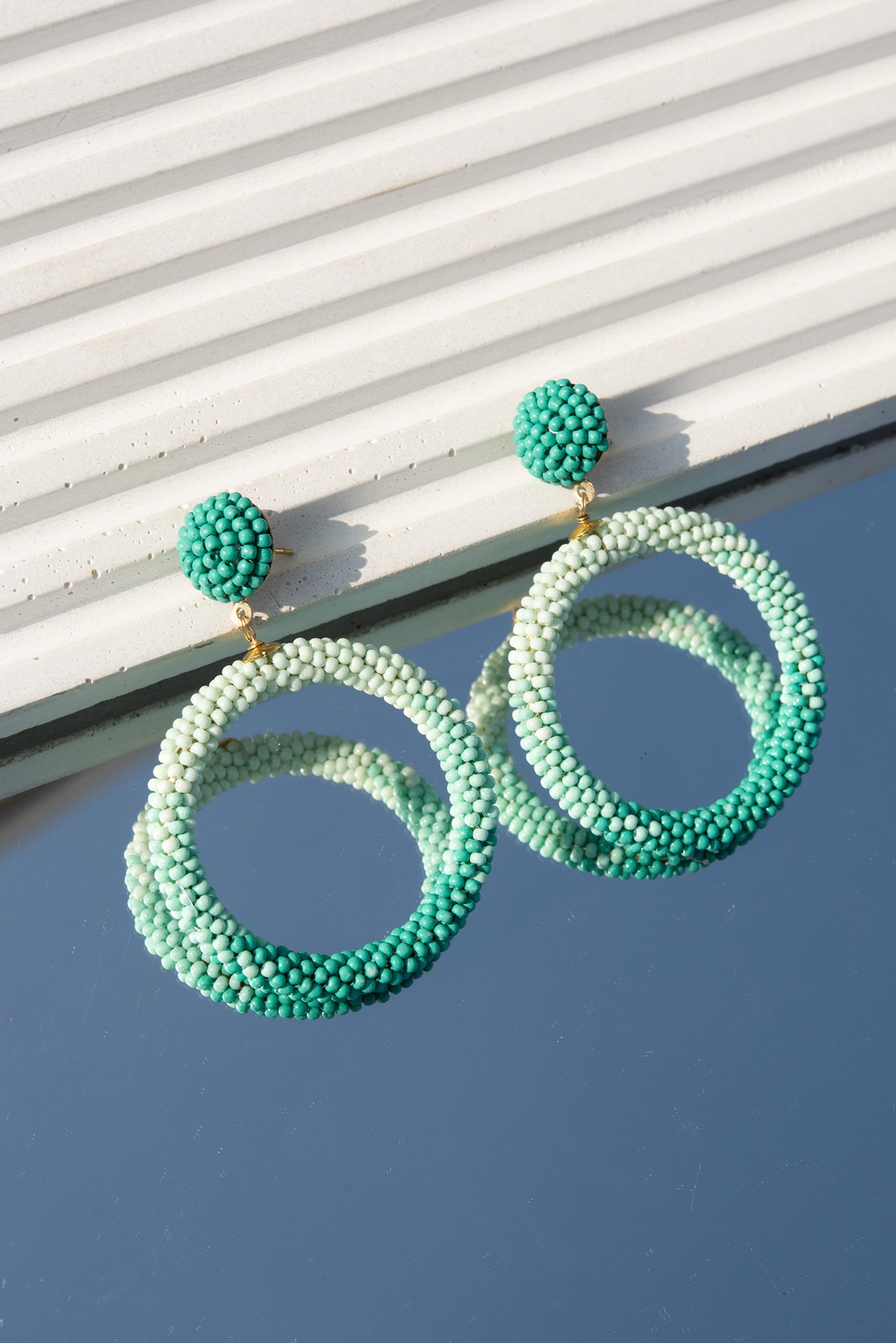 Anais Beaded Circle Earrings