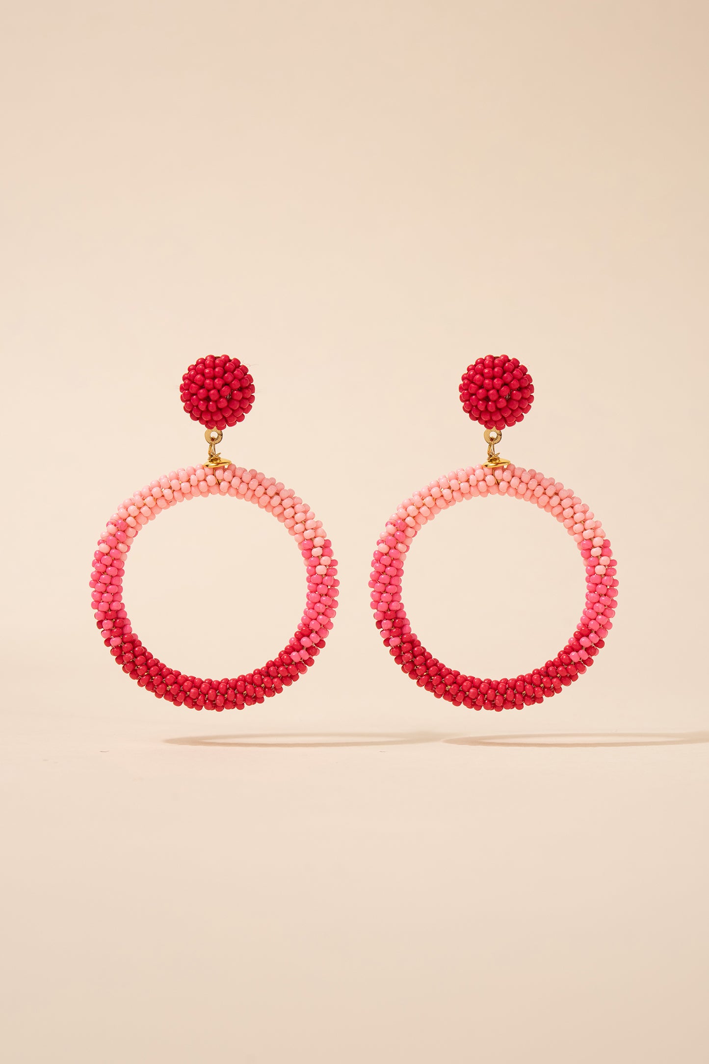 Anais Beaded Circle Earrings