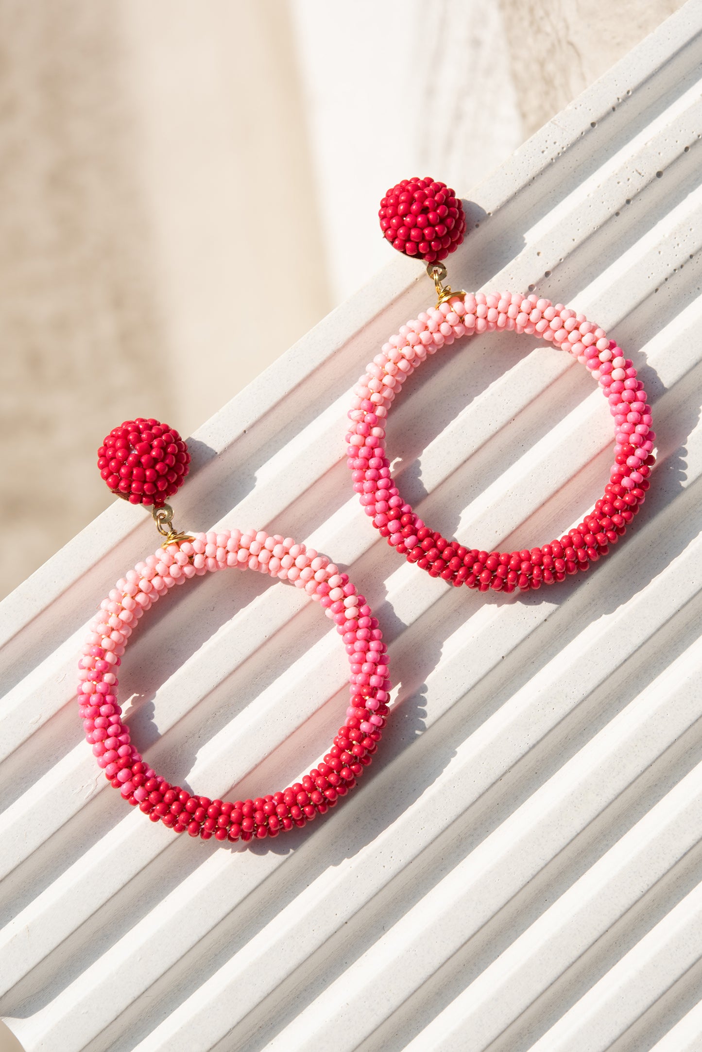 Anais Beaded Circle Earrings