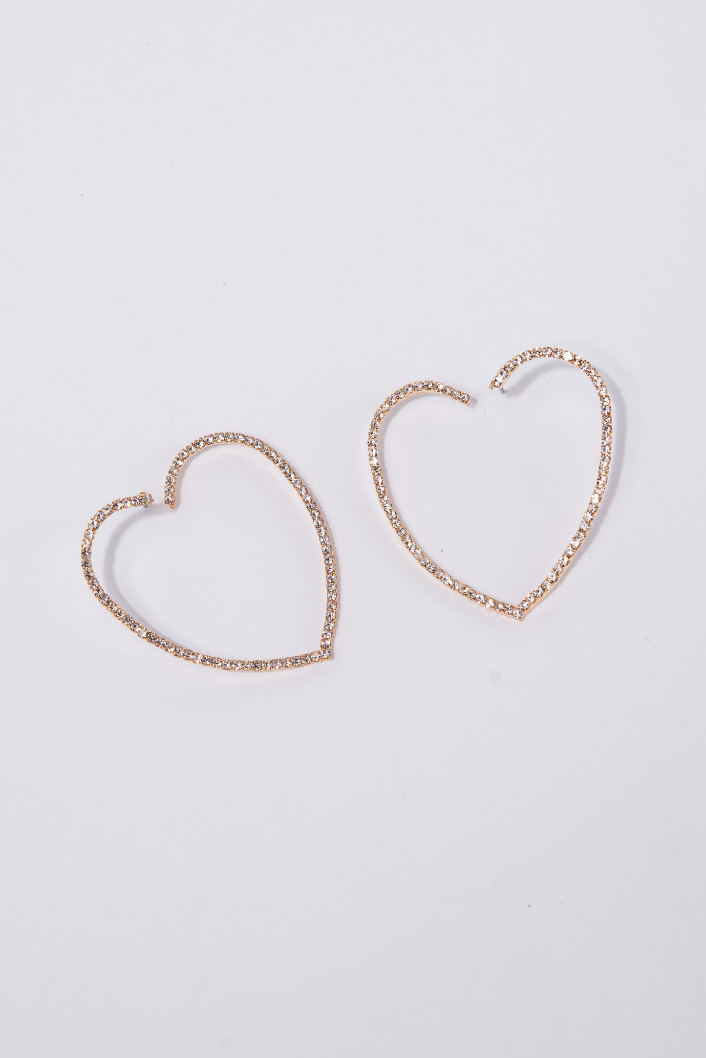 Heart shaped hot sale hoop earrings