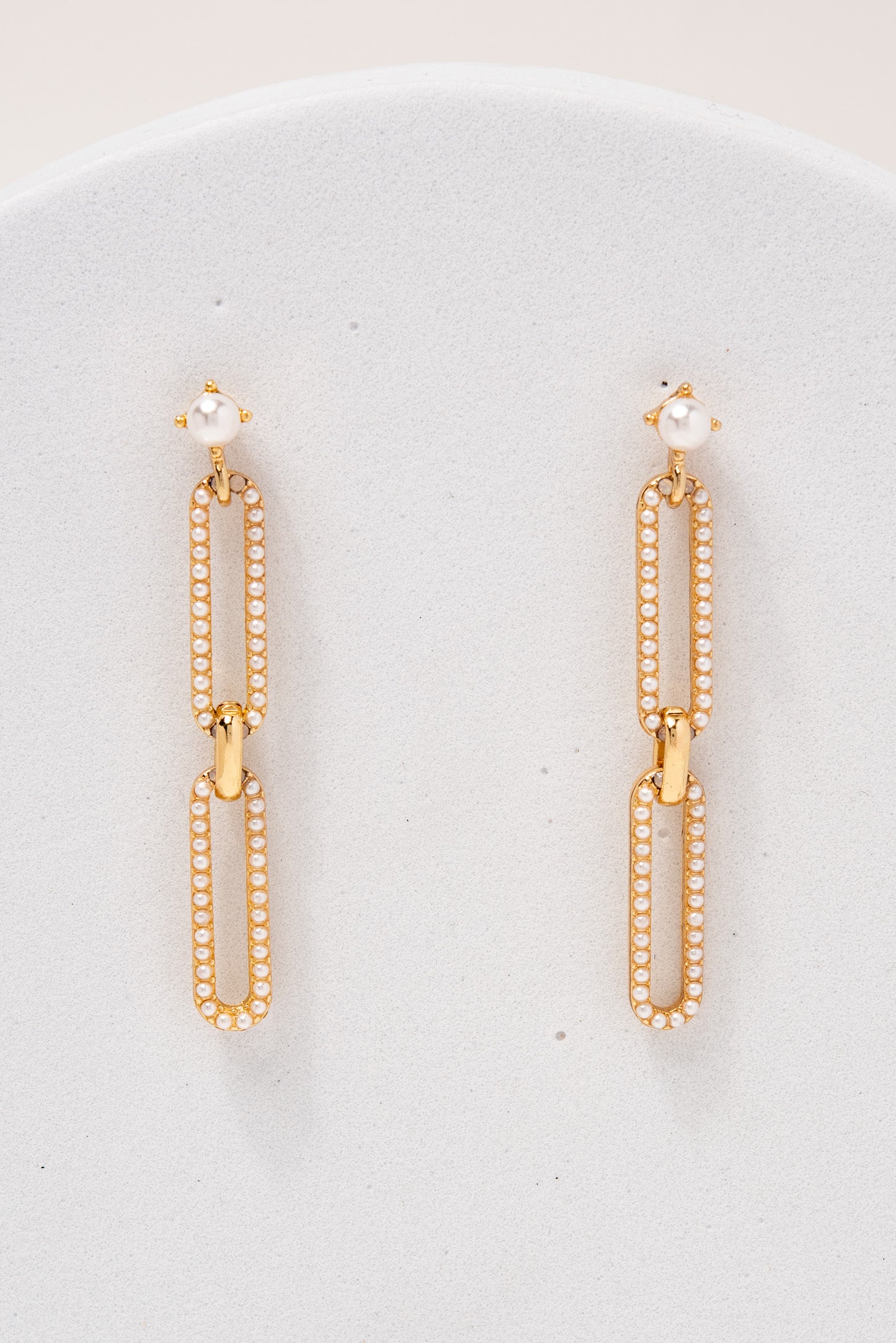 Luna Link Drop Earrings