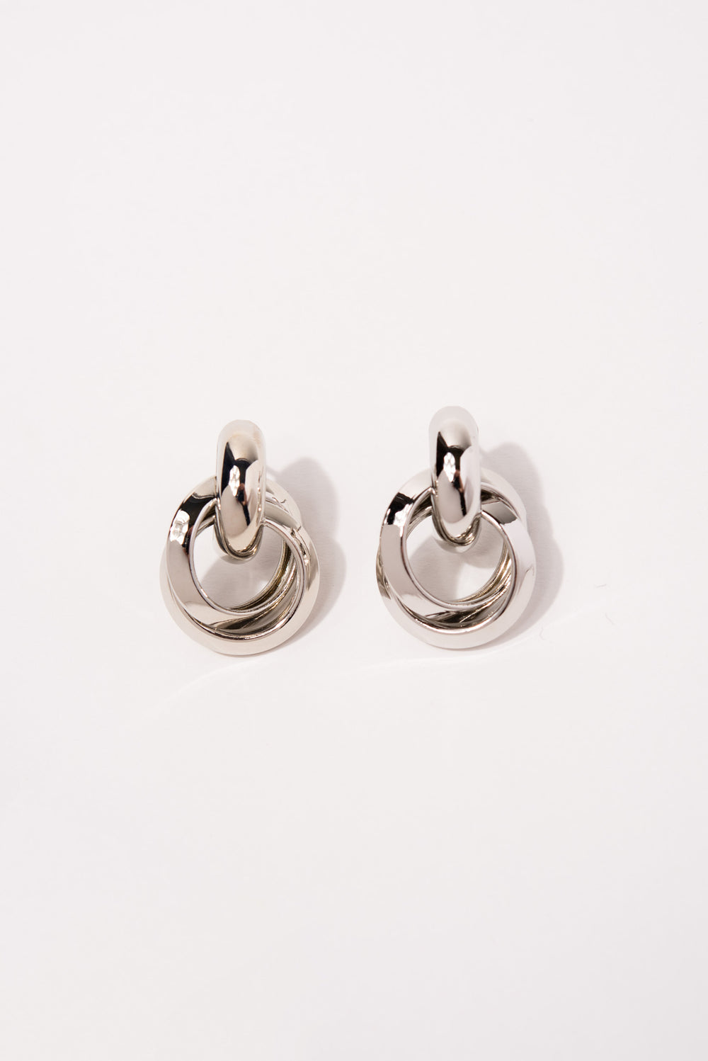 Emma Double Hoop Link Drop Earrings