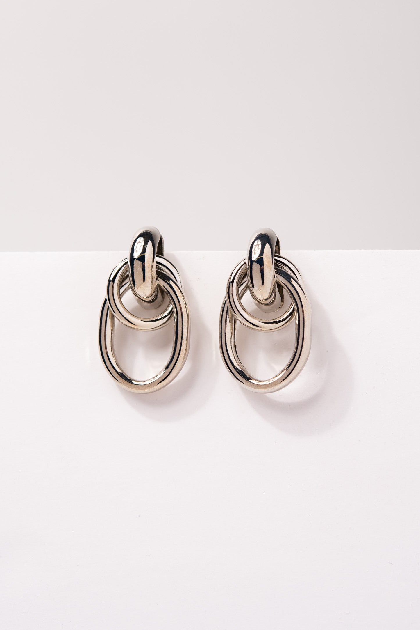 Amelia Drop Link Earrings - Silver