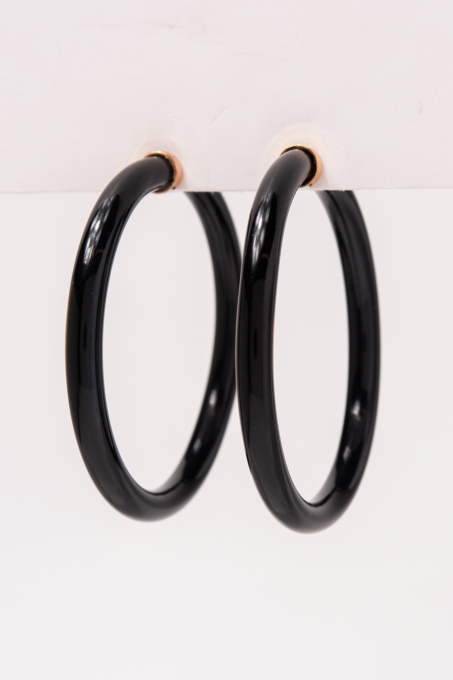 Katie Jelly Hoop Earrings - Black
