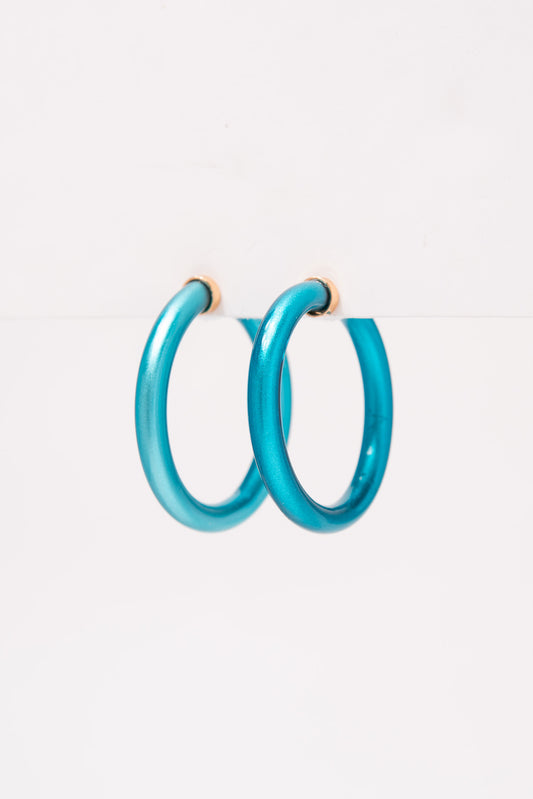 Kim 44MM Jelly Hoop Earrings - Blue