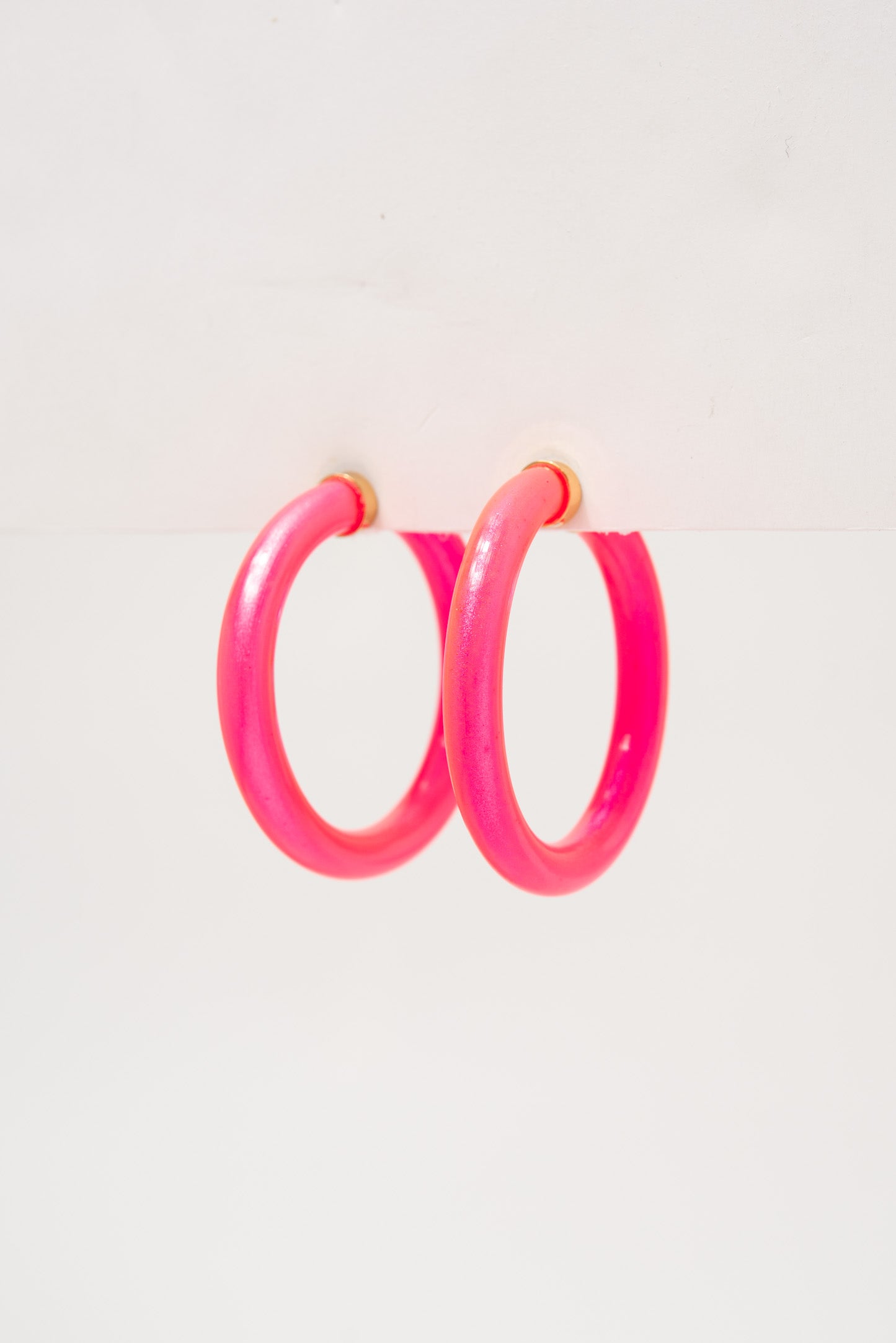 Kim 44MM Jelly Hoop Earrings - Pink