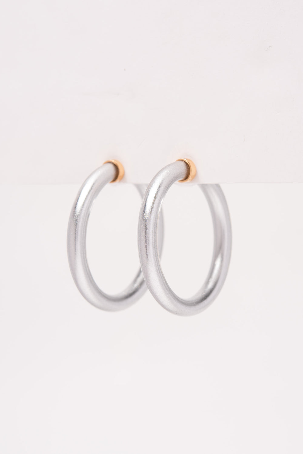 Kim 44MM Jelly Hoop Earrings - Silver