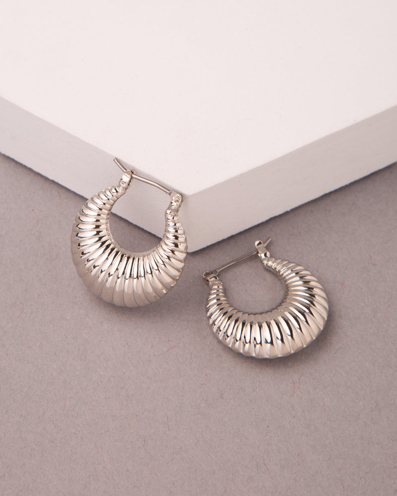 Harper Gold Plated Croissant Hoop
