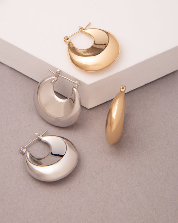 Heidi Gold Plated Chunky Hoop Earrings