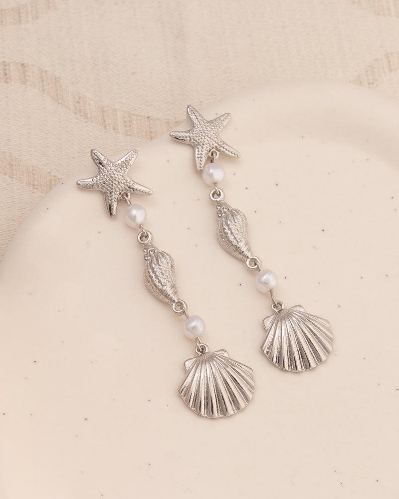 Layla Sea Life Post Dangle Earrings | Gold