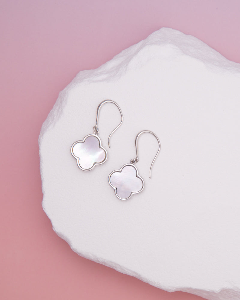 Shelby Gold Plated Quatrefoil Dangle Earrings