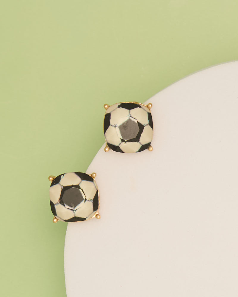 Raegan Gameday Cushion Cut Sport Post Stud Earrings