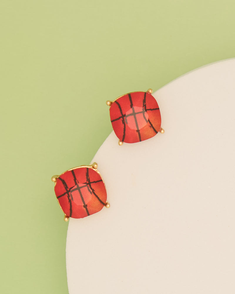 Raegan Gameday Cushion Cut Sport Post Stud Earrings