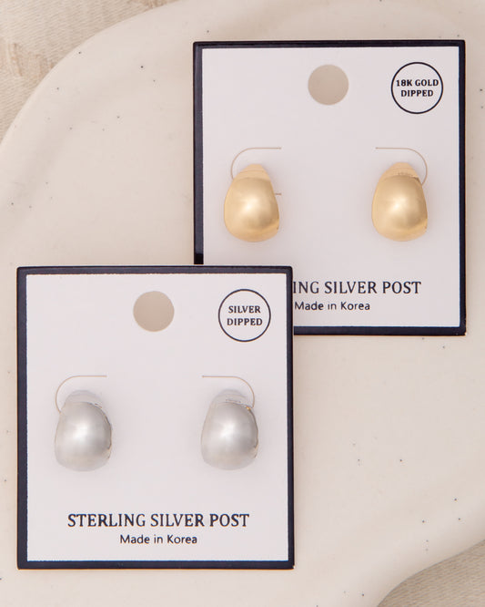 Ruthie Polished Crescent Huggie Hoop Earrings