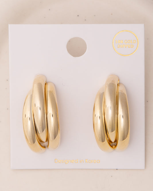 Hunter Crescent Style Post Earrings