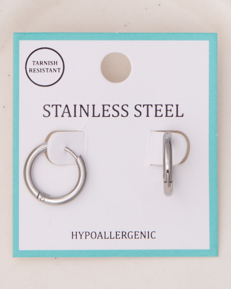 Annika Click Top Huggie Hoop Earrings