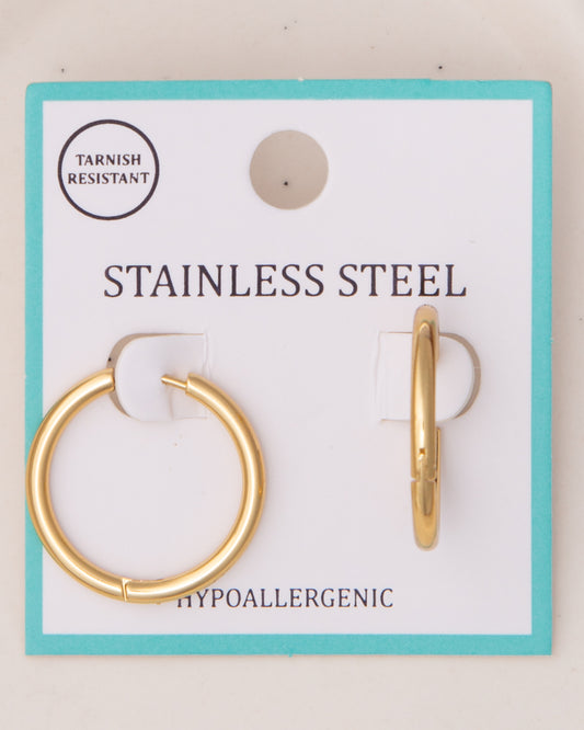 Mazie Click Top Huggie Hoop Earrings | Gold