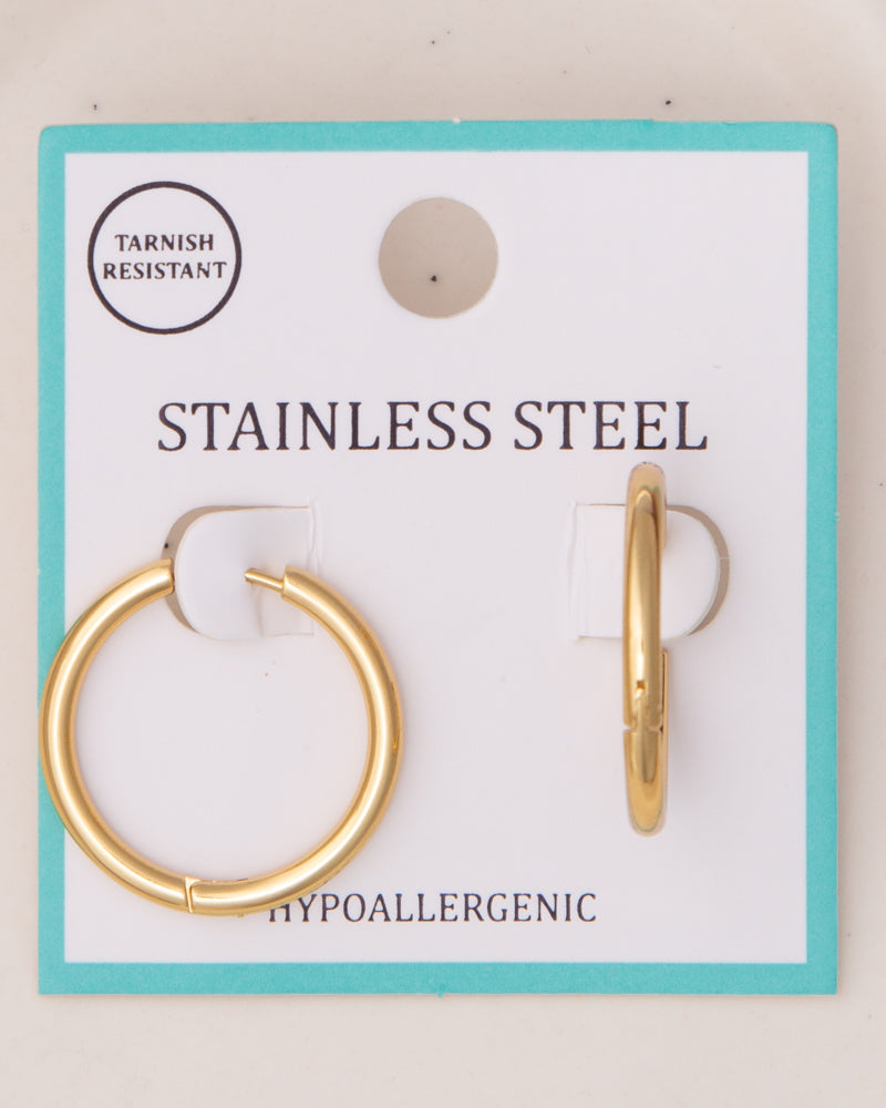 Mazie Click Top Huggie Hoop Earrings | Gold