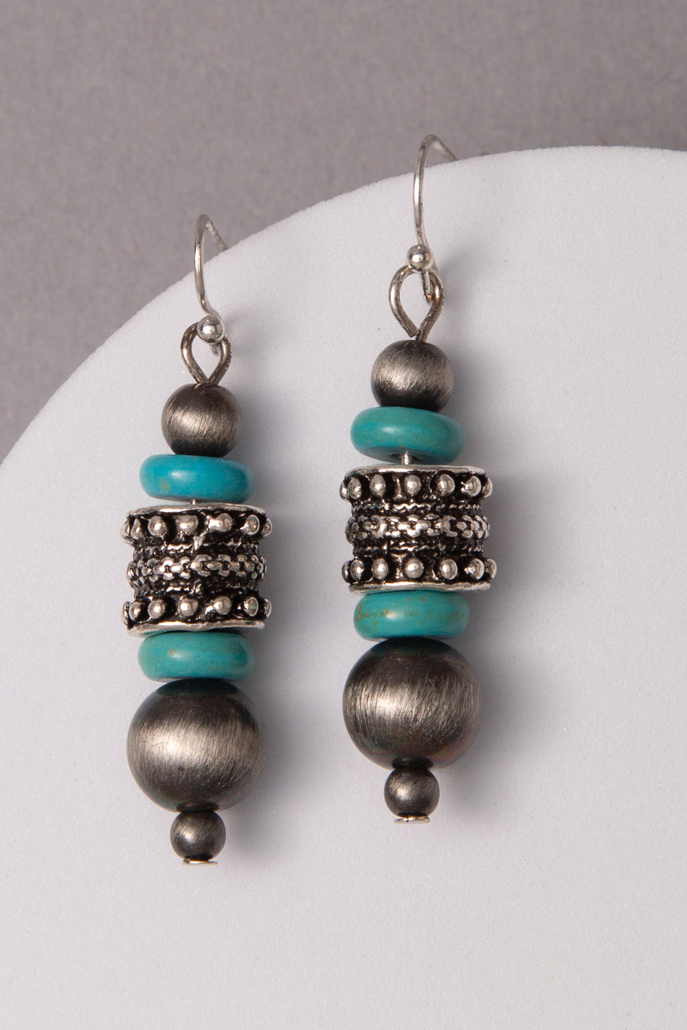 Brielle Western Stacked Turquoise Beaded Earrings