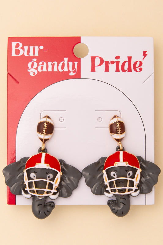 Melanie Game Day Elephant Footballer Dangle Earrings