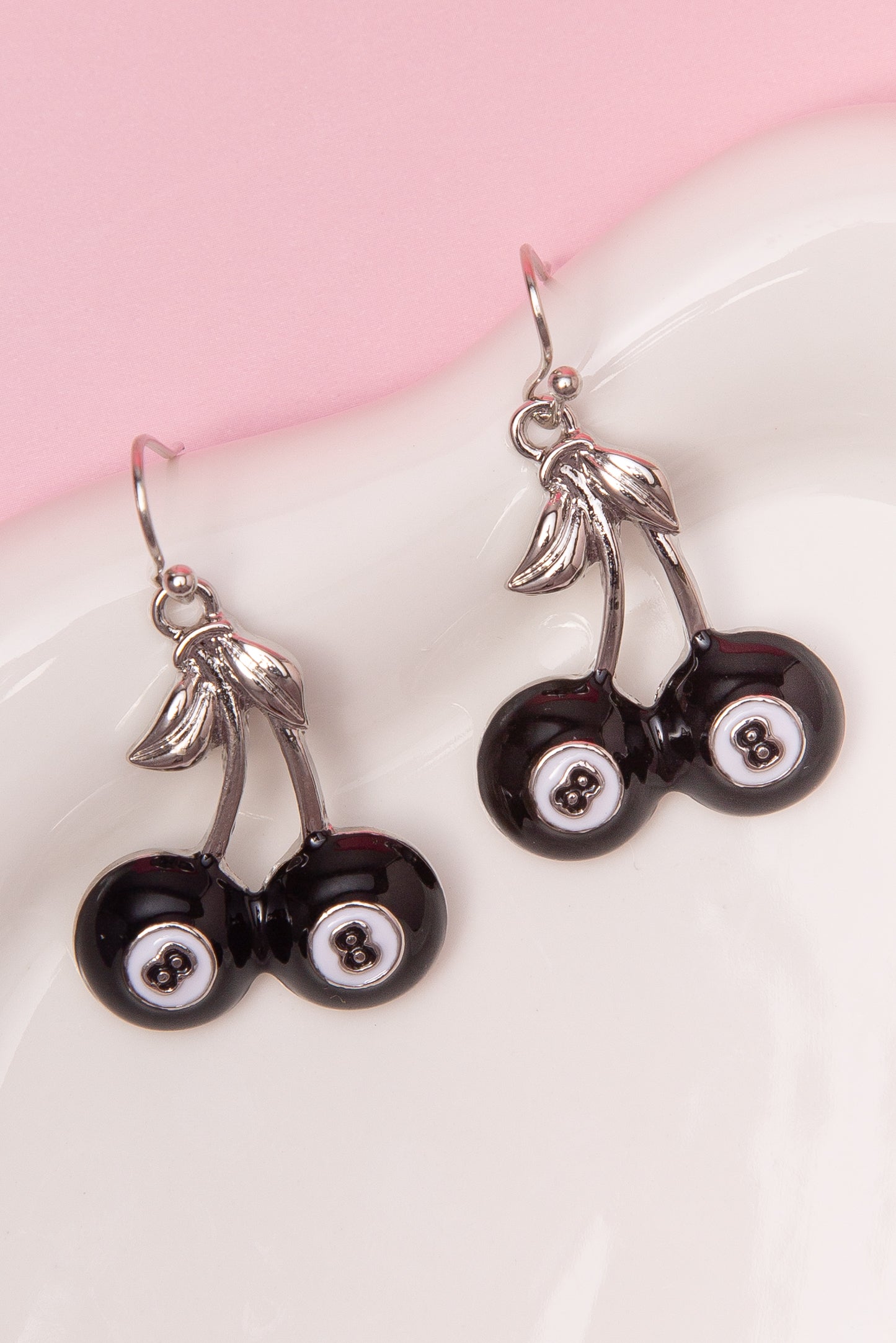 Vivienne High Stakes Cherry & 8-Ball Dangle Earrings