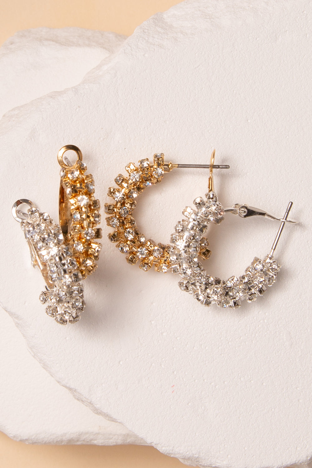 Rebecca Cubic Zirconia Pave Tube Hoop Earrings