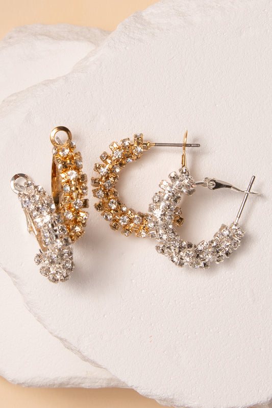 Rebecca Cubic Zirconia Pave Tube Hoop Earrings