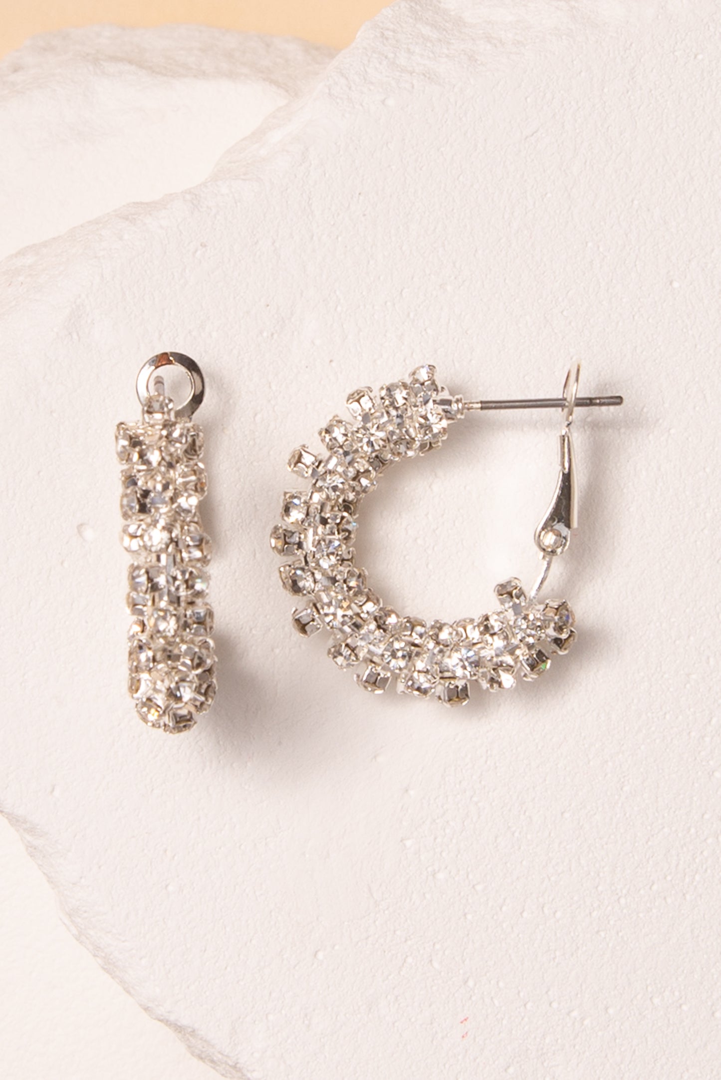 Rebecca Cubic Zirconia Pave Tube Hoop Earrings