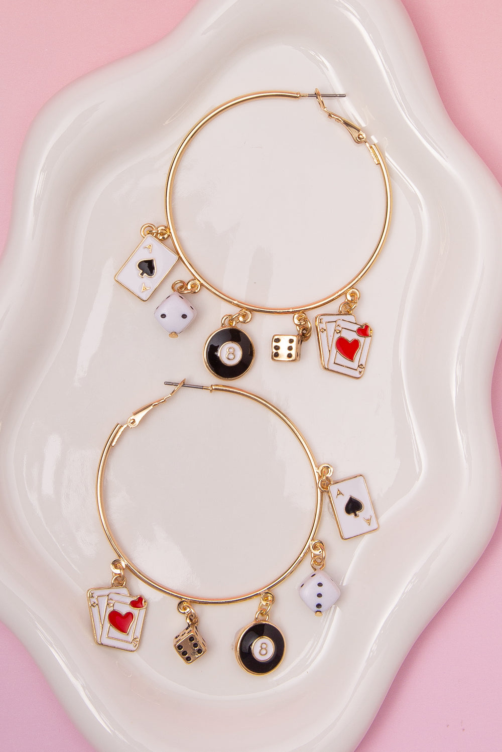 Mackenzie High Stakes Theme Hoop Earrings