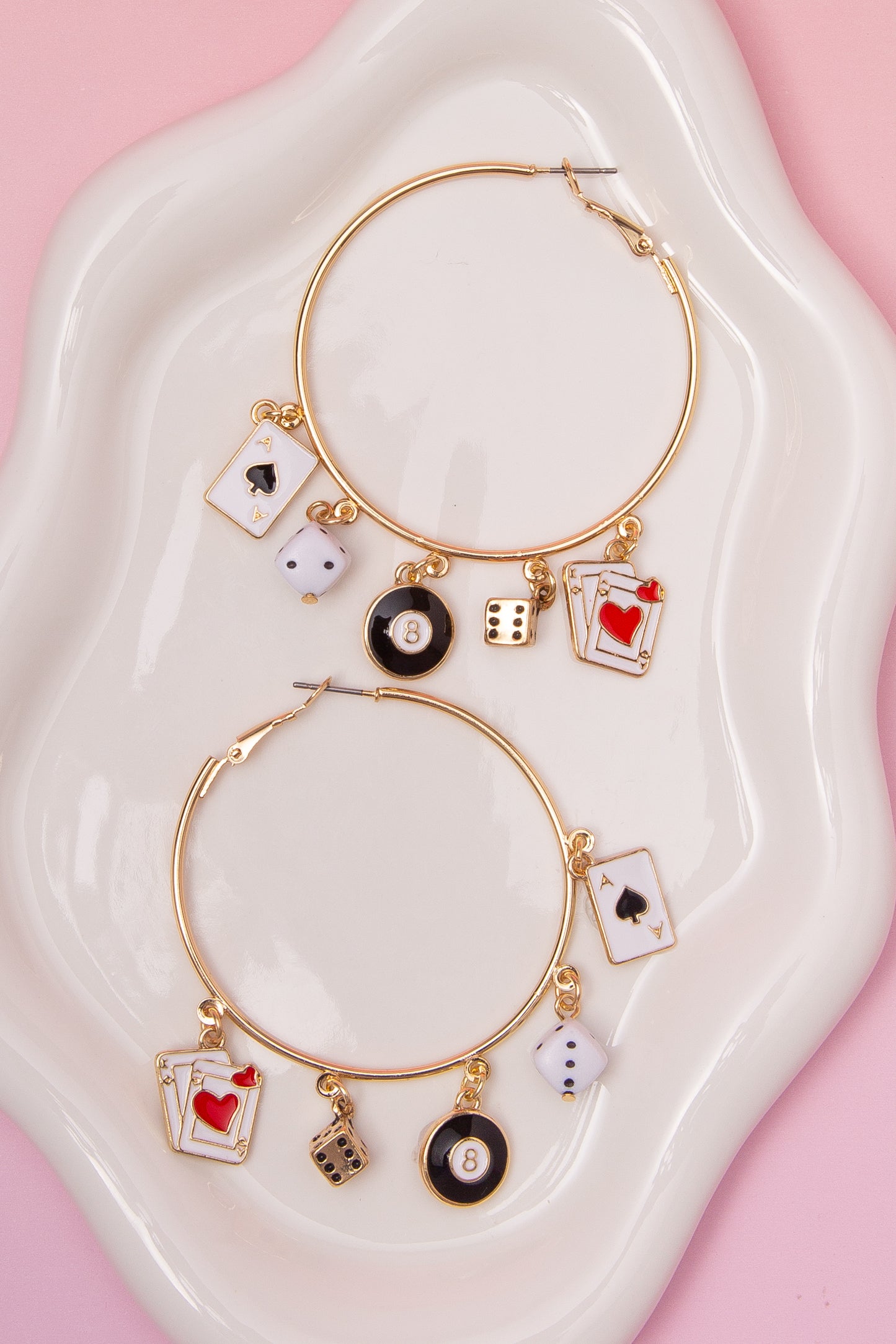 Mackenzie High Stakes Theme Hoop Earrings